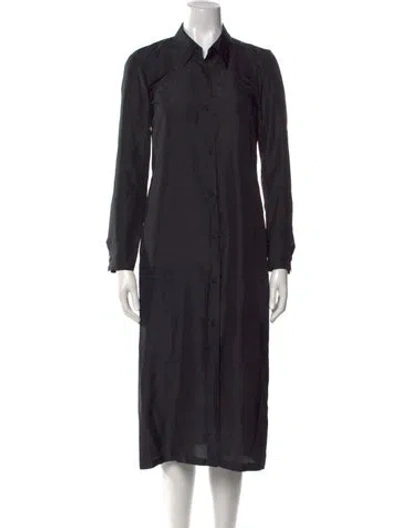 Pre-owned Jil Sander Vintage Midi Length Dress In Black