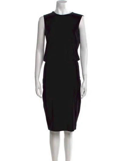 Pre-owned Jil Sander Vintage Midi Length Dress In Black