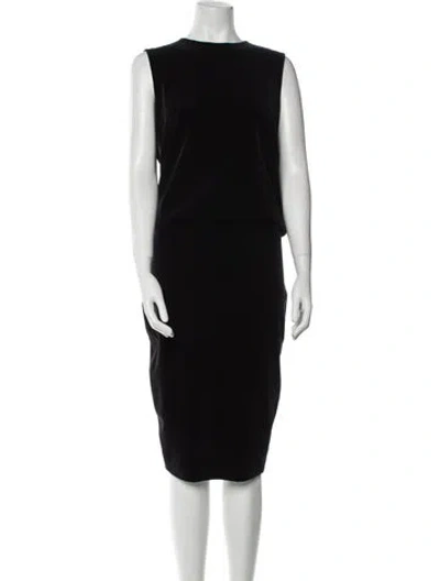 Pre-owned Jil Sander Vintage Midi Length Dress In Black