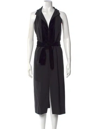 Pre-owned Jil Sander Vintage Midi Length Dress In Black