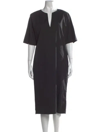 Pre-owned Jil Sander Vintage Midi Length Dress In Black