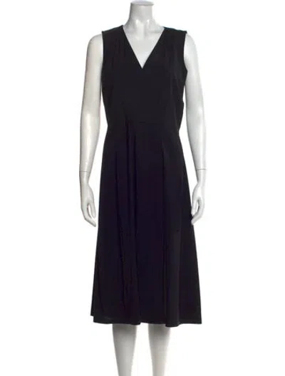 Pre-owned Jil Sander Vintage Midi Length Dress In Black