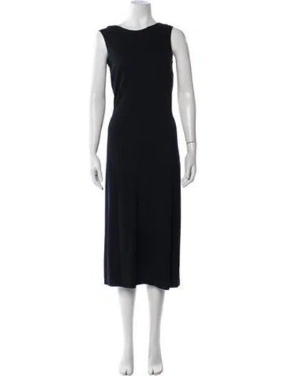 Pre-owned Jil Sander Vintage Midi Length Dress In Black