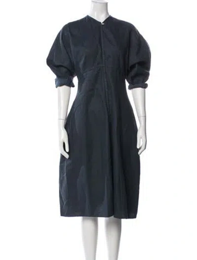 Pre-owned Jil Sander Vintage Midi Length Dress In Blue