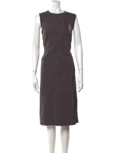 Pre-owned Jil Sander Vintage Midi Length Dress In Grey