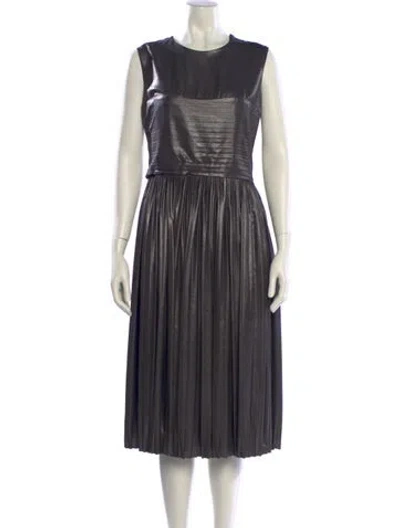 Pre-owned Jil Sander Vintage Midi Length Dress In Silver