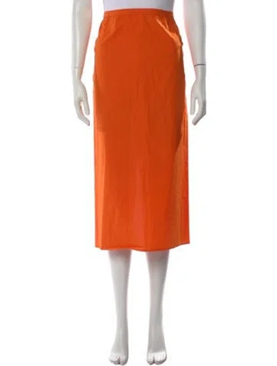 Pre-owned Jil Sander Vintage Midi Length Skirt In Orange