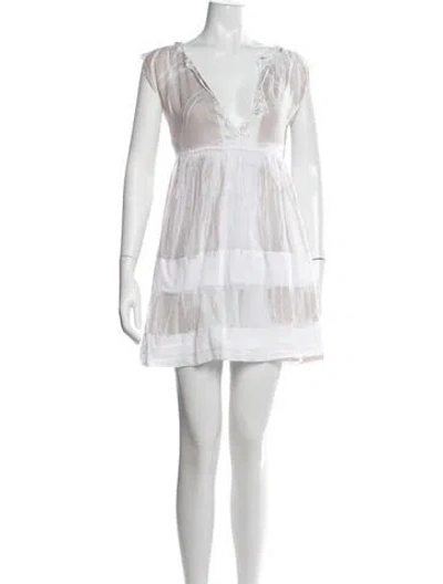 Pre-owned Jil Sander Vintage Mini Dress In Neutrals