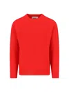 Jil Sander Sweater In Virgin Wool And Cashmere Blend In Red
