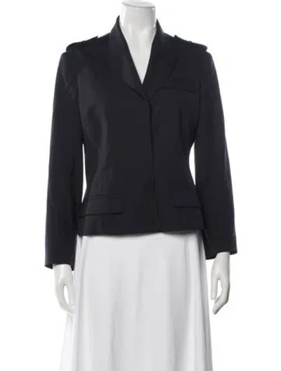 Pre-owned Jil Sander Virgin Wool Blazer In Blue