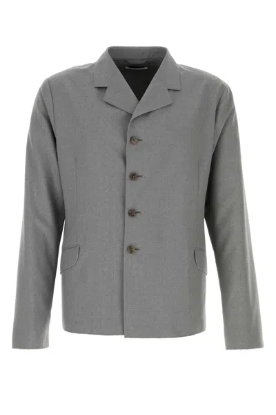 Jil Sander Virgin Wool Blazer In Grey