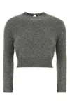 Jil Sander -inspired Wool Blend Knit Sweater For Women In Gray