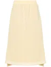 Jil Sander Virgin Wool-blend Midi Skirt In Yellow
