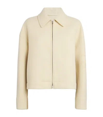 JIL SANDER VIRGIN WOOL BLOUSON JACKET 