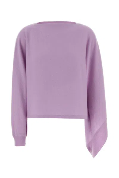 Jil Sander Virgin Wool Cape In Purple