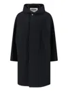 Jil Sander Relaxed Hooded Jacket Side Pockets In Black