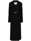 Jil Sander Women Double-breasted Coat In Black