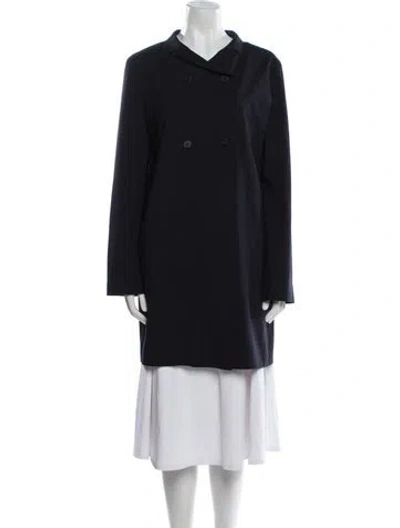 Pre-owned Jil Sander Virgin Wool Coat In Blue