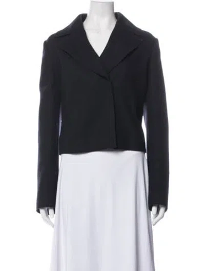 Pre-owned Jil Sander Virgin Wool Coat In Blue