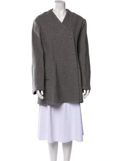 Pre-owned Jil Sander Virgin Wool Coat In Gray