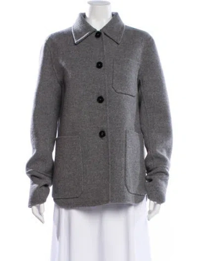 Pre-owned Jil Sander Virgin Wool Coat In Gray