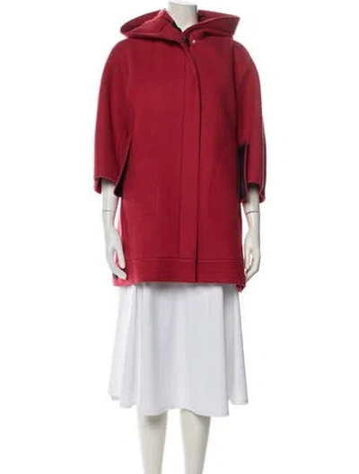 Pre-owned Jil Sander Virgin Wool Coat In Red