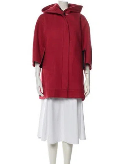 Pre-owned Jil Sander Virgin Wool Coat In Red