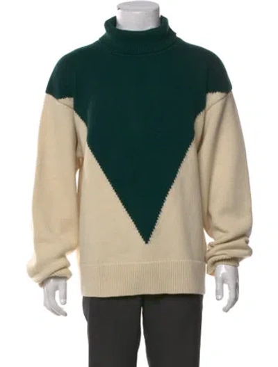 Pre-owned Jil Sander Virgin Wool Colorblock Pattern Pullover In Neutral