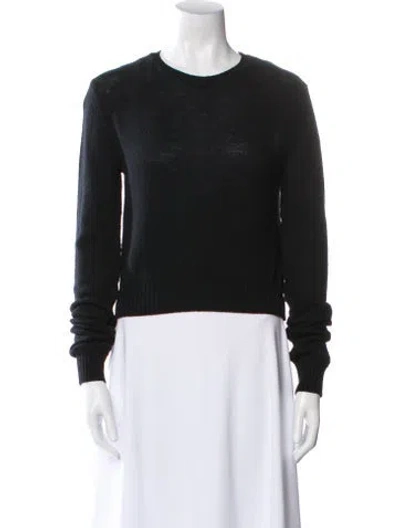 Pre-owned Jil Sander Virgin Wool Crew Neck Sweater In Black
