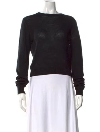 Pre-owned Jil Sander Virgin Wool Crew Neck Sweater In Black