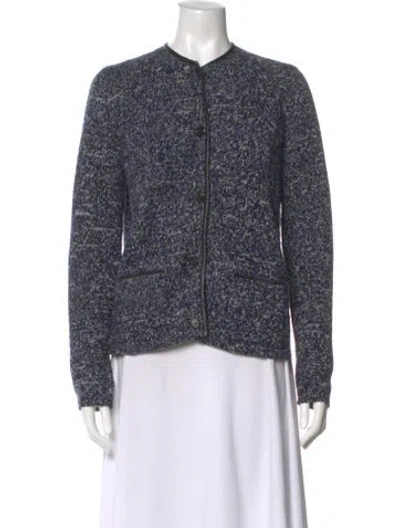 Pre-owned Jil Sander Virgin Wool Crew Neck Sweater In Blue