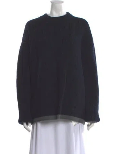 Pre-owned Jil Sander Virgin Wool Crew Neck Sweater In Gray