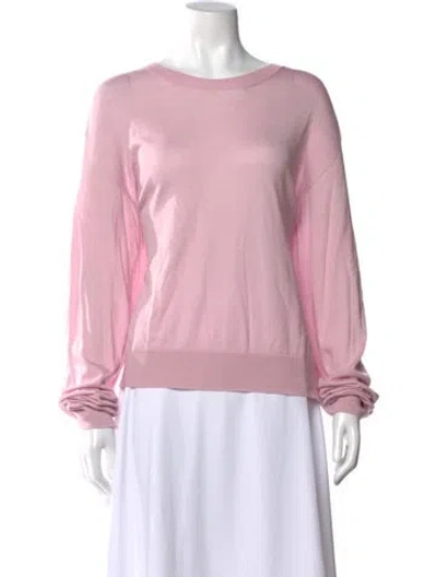 Pre-owned Jil Sander Virgin Wool Crew Neck Sweater In Pink
