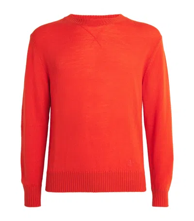 Jil Sander Virgin Wool Crew-neck Sweater In Red