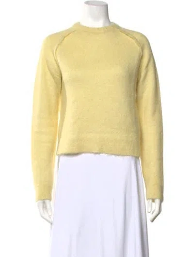 Pre-owned Jil Sander Virgin Wool Crew Neck Sweater In Yellow