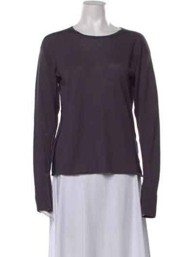 Pre-owned Jil Sander Virgin Wool Crew Neck Top In Purple