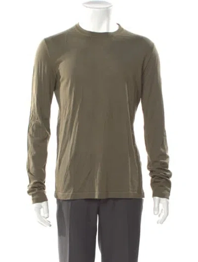 Pre-owned Jil Sander Virgin Wool Crew Neck T-shirt In Green