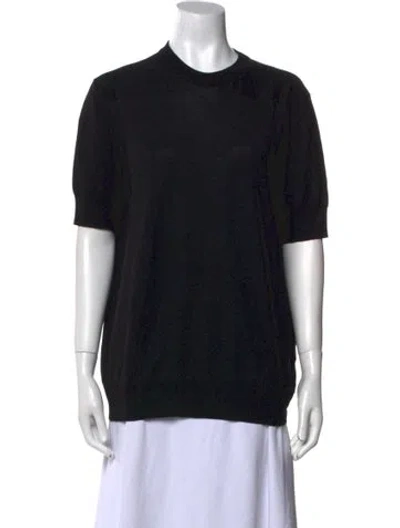 Pre-owned Jil Sander Virgin Wool Crew Neck T-shirt W/ Tags In Black