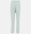 Jil Sander Virgin Wool Cropped Pants In Chinablue