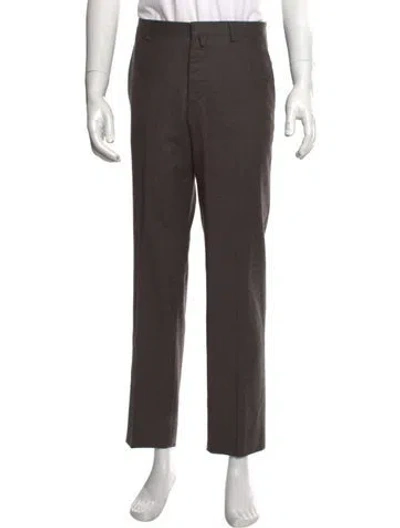 Pre-owned Jil Sander Virgin Wool Dress Pants In Brown