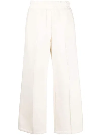 Jil Sander Elasticated Straight-leg Trousers In Neutrals