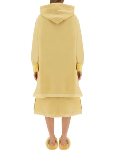 Jil Sander Virgin Wool Hoodie In Yellow