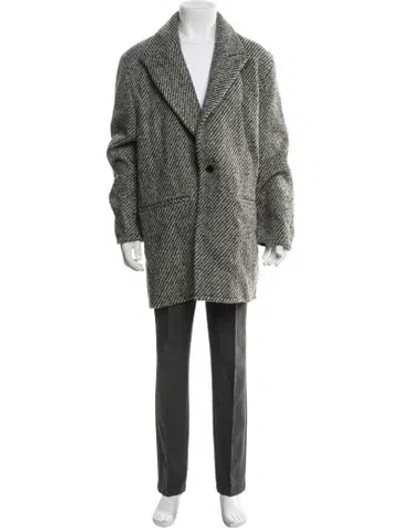 Pre-owned Jil Sander Virgin Wool Houndstooth Print Overcoat W/ Tags In Multi