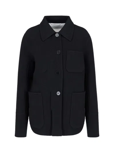 Jil Sander Virgin Wool Jacket-shirt In Black  