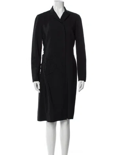 Pre-owned Jil Sander Virgin Wool Knee-length Dress In Blue