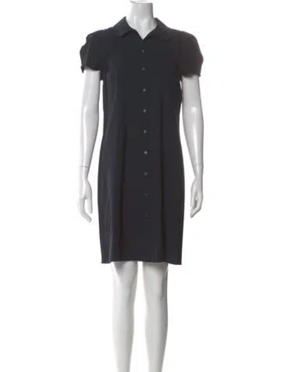 Pre-owned Jil Sander Virgin Wool Knee-length Dress In Gray