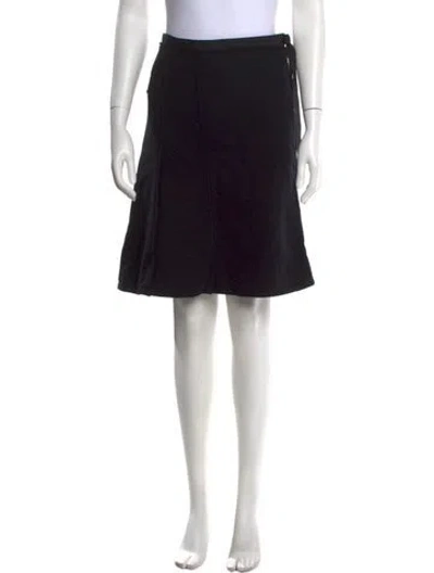 Pre-owned Jil Sander Virgin Wool Knee-length Skirt In Black