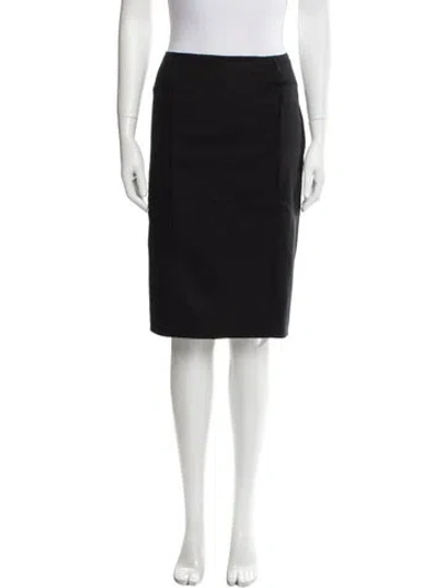 Pre-owned Jil Sander Virgin Wool Knee-length Skirt In Black