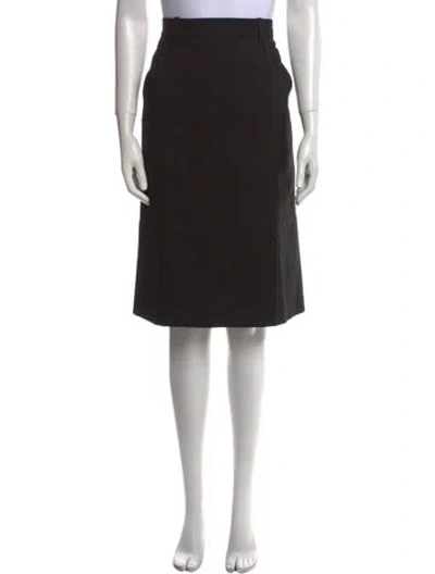 Pre-owned Jil Sander Virgin Wool Knee-length Skirt In Black