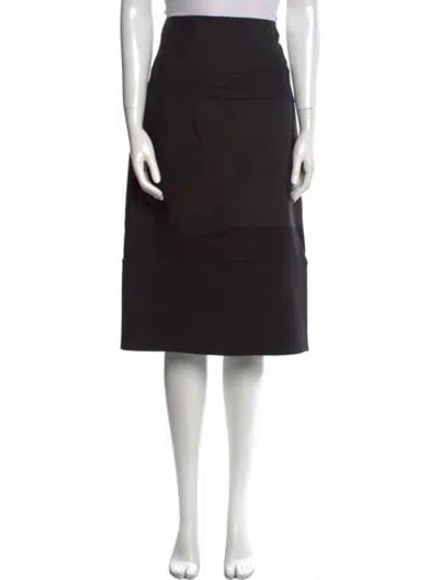 Pre-owned Jil Sander Virgin Wool Knee-length Skirt In Black